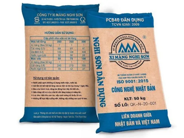 Thông thường, 1 bao xi măng nặng 50kg