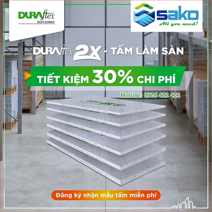 Kho hàng tấm cemboard Duraflex sẵn sàng phục vụ các công trình xây dựng