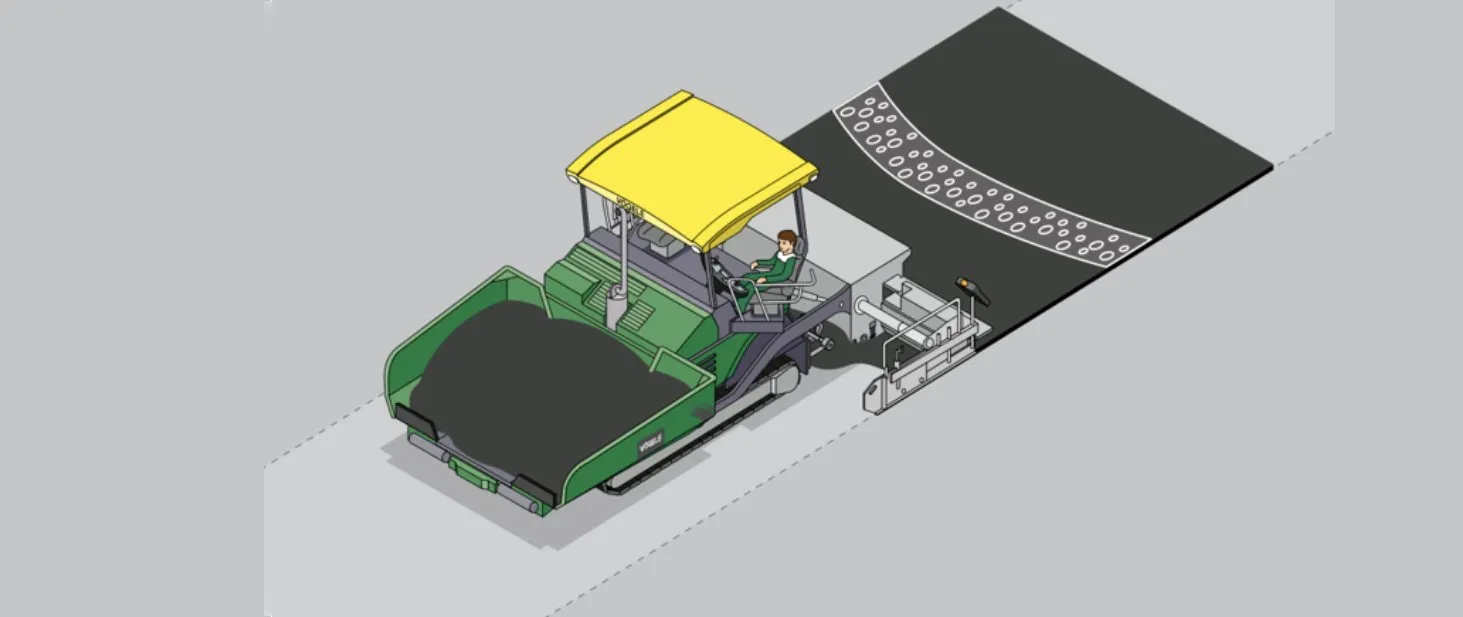 Sọc phân tầng vật liệu xuất hiện ngang qua vệt rải
