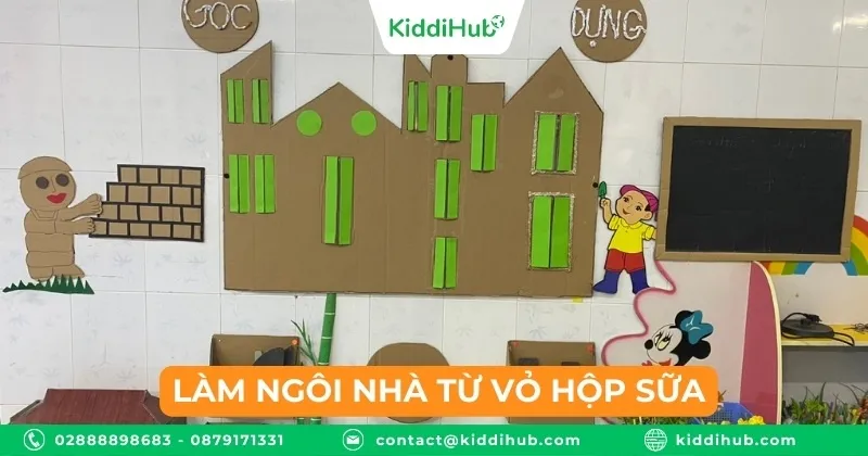 Làm ngôi nhà từ vỏ hộp sữa