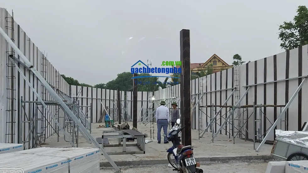 Công trình xây nhà lắp ghép kết hợp tấm panel ALC và kết cấu nhà thép
