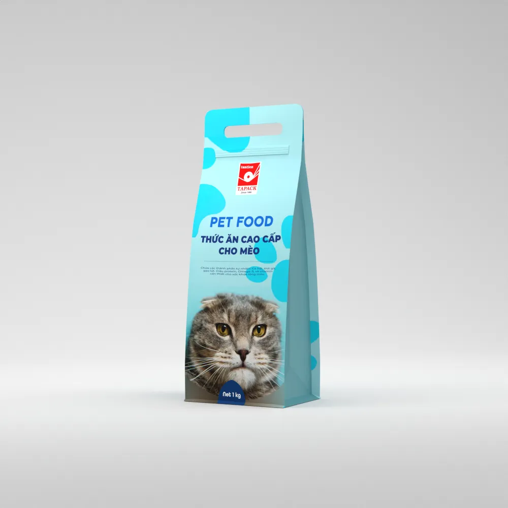 Túi 8 cạnh có zipper chịu lực tốt cho vật liệu trọng lượng nặng