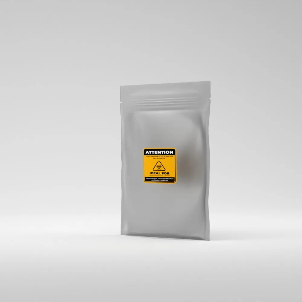 Túi hàn ba biên có zipper chống tĩnh điện bảo vệ phụ gia hóa chất