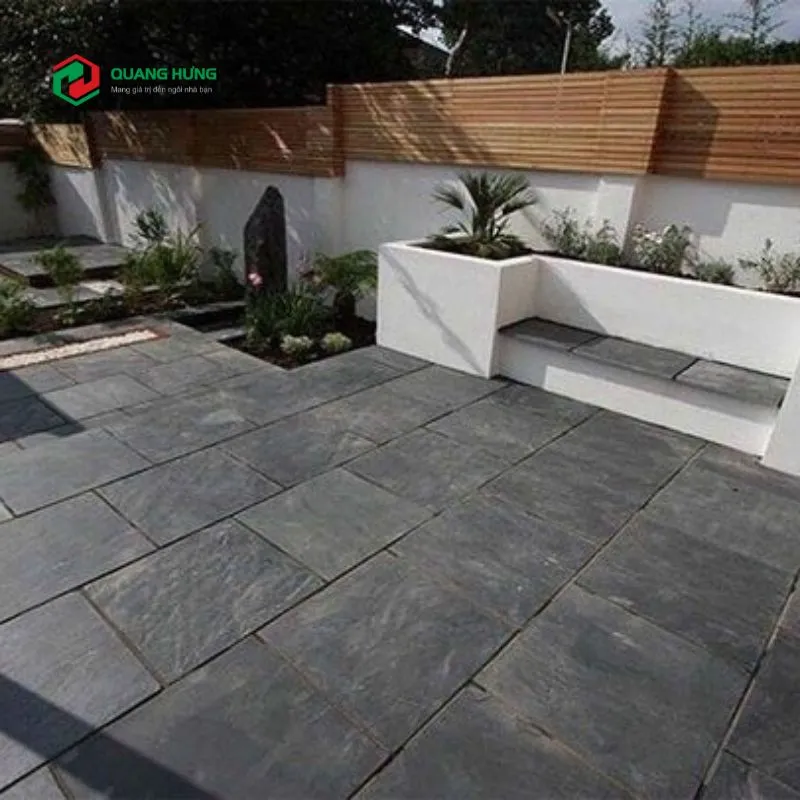 Hình ảnh thực tế công trình sử dụng gạch giả xi măng lát sân vườn cực sang trọng