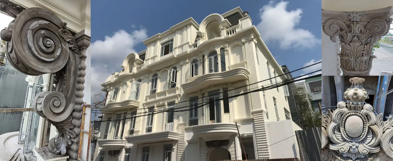 Bề mặt phào chỉ sau khi đắp thô cần được mài nhẵn để đạt độ tinh tế cao