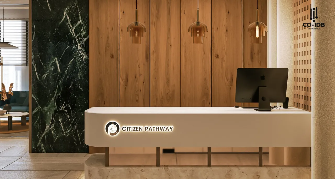 Phong cách thiết kế quầy lễ tân sang trọng