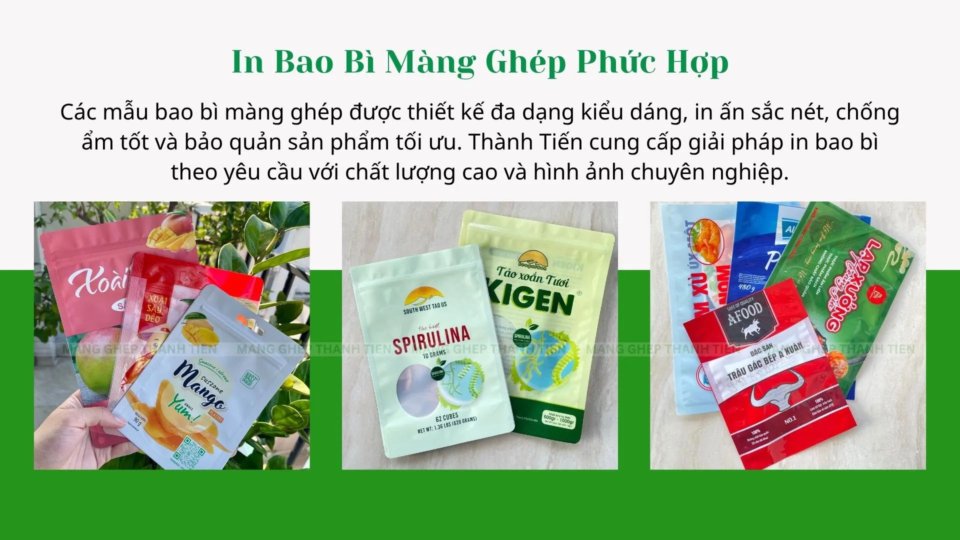 Bao bì màng ghép thành phẩm đạt chuẩn đóng gói tại Màng Ghép Thành Tiến