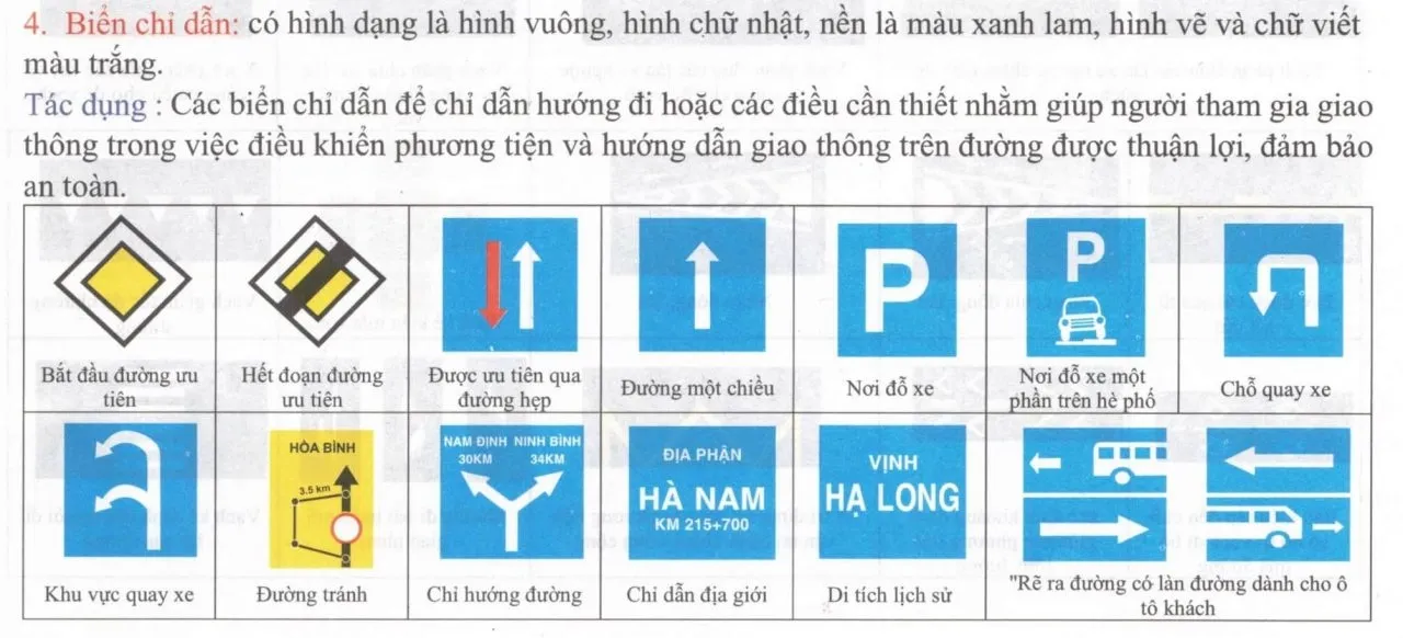 biển báo chỉ dẫn