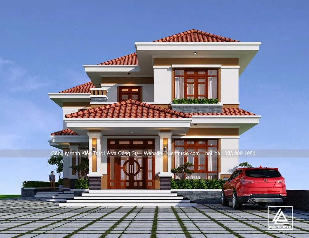 Biệt thự 2 tầng 150m2 mái thái đẹp