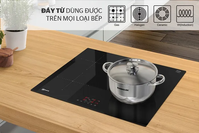 Cấu trúc nồi inox 5 đáy