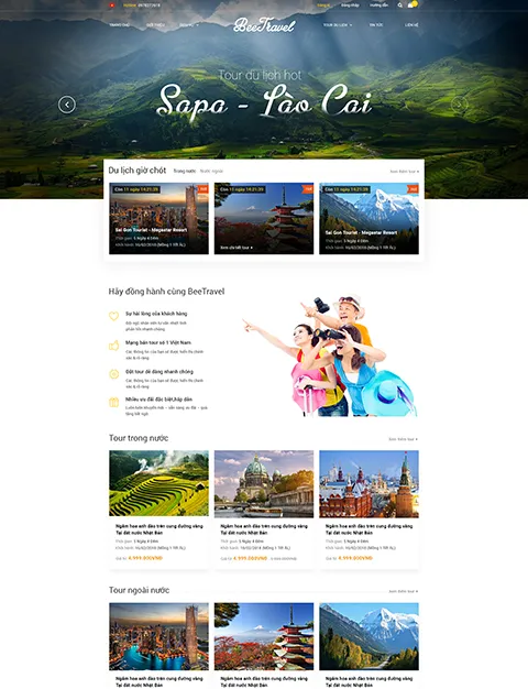 Web du lịch đẹp Bee Travel