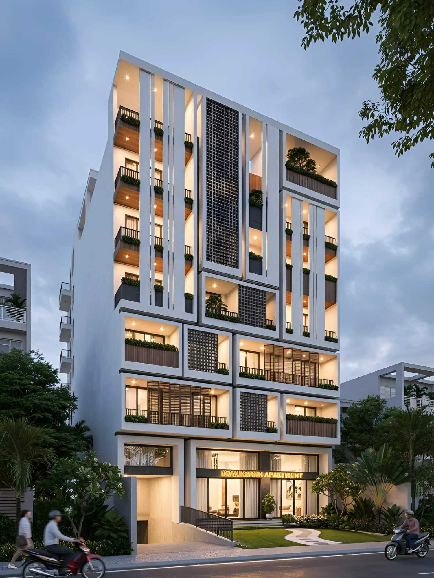 Căn hộ biệt thự 5 tầng 1 tum