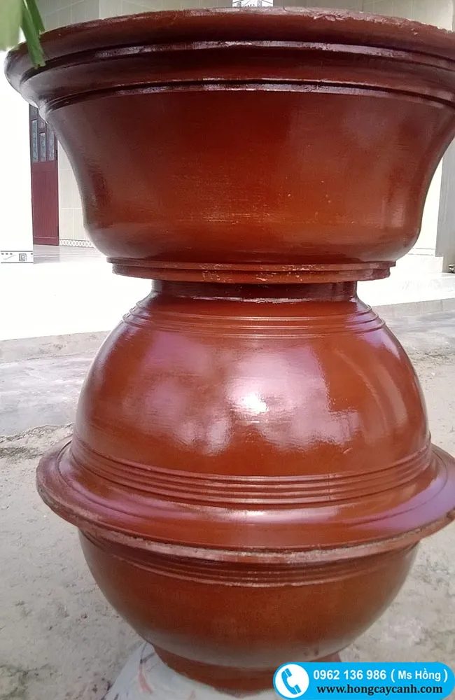 Chậu xi măng trồng cây cảnh được sản xuất thủ công tỉ mỉ đảm bảo an toàn tuyệt đối