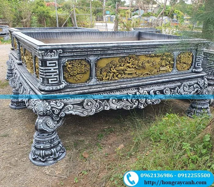 Chậu chữ nhật cỡ lớn trồng cây hoặc nuôi cá