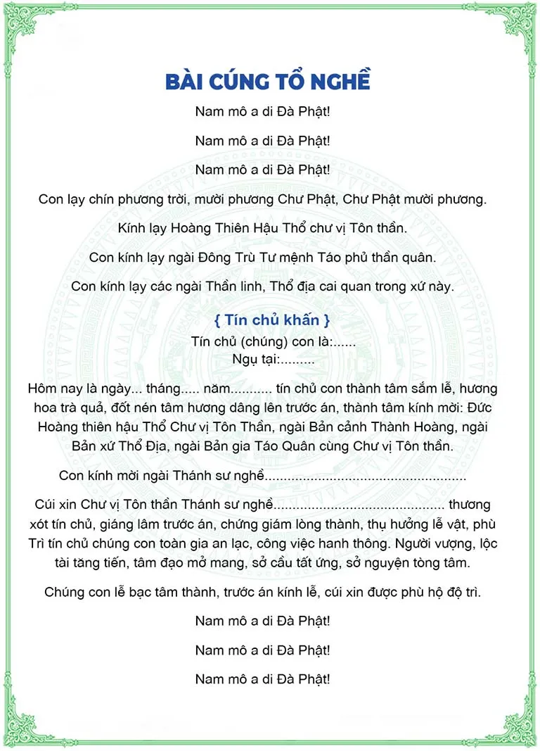 Bài văn cúng tổ nghề xây dựng