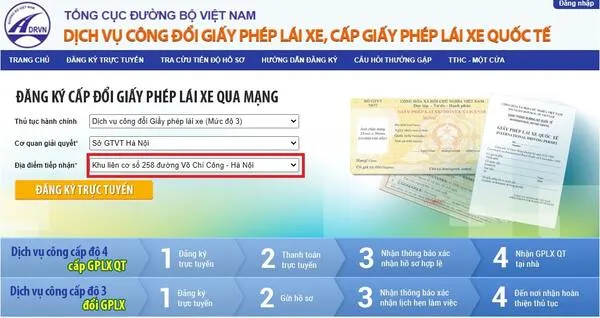 Đổi bằng lái xe ô tô hết hạn online tiết kiệm thời gian, không cần xếp hàng