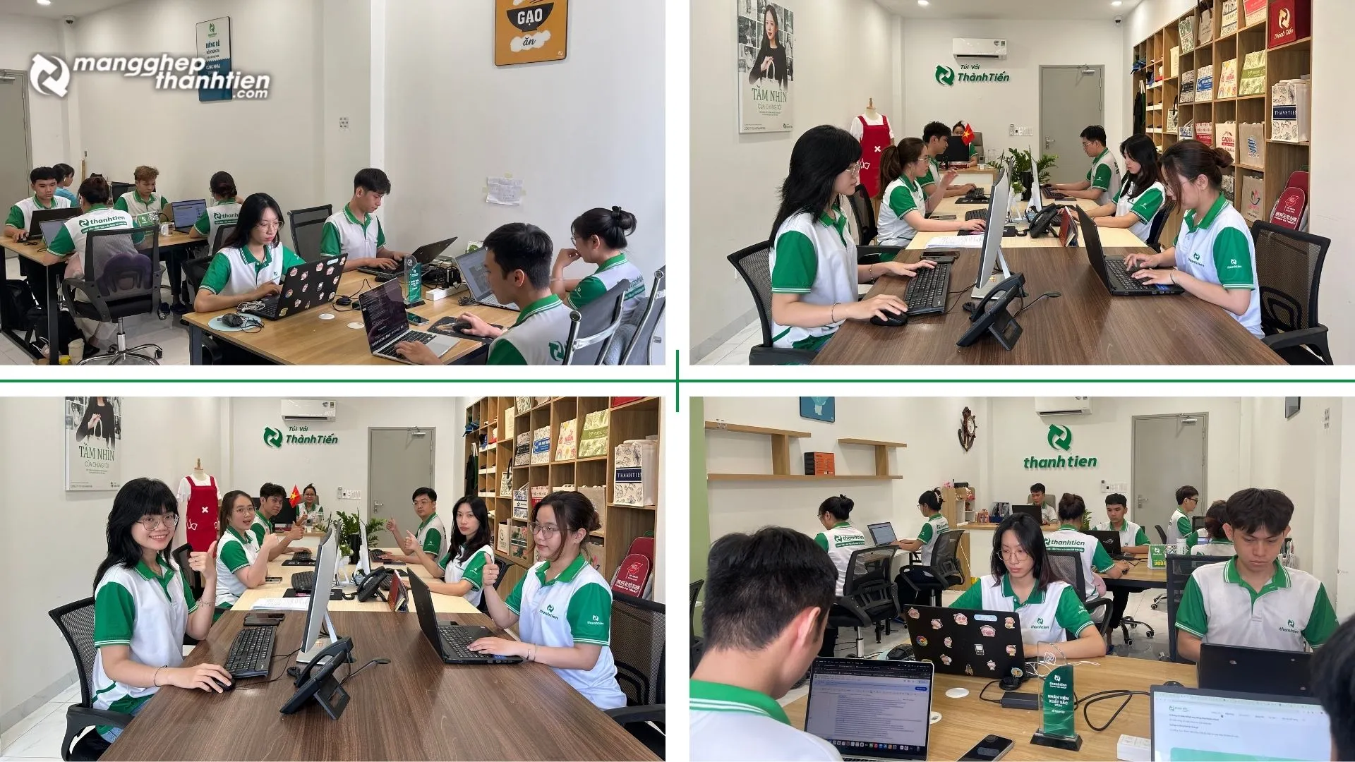 Đội ngũ kỹ thuật viên và nhân sự sản xuất tại Màng Ghép Thành Tiến