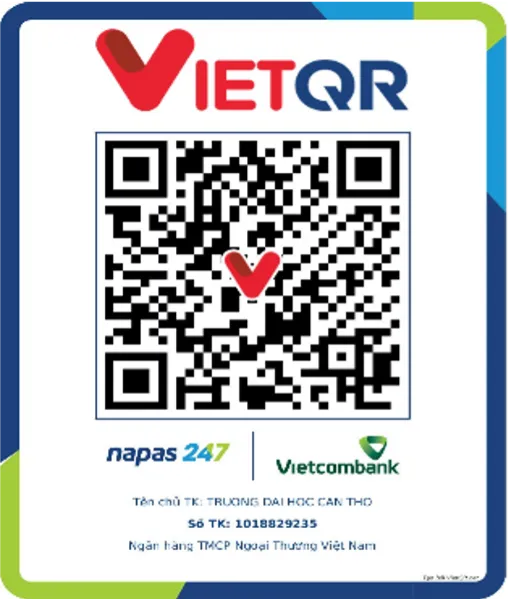 Minh họa thông tin chuyển khoản lệ phí VSTEP