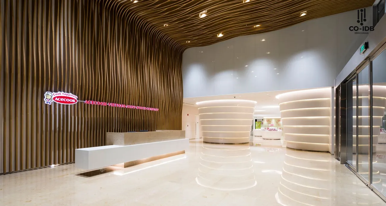 Hình ảnh sảnh lễ tân tại Acecook Việt Nam