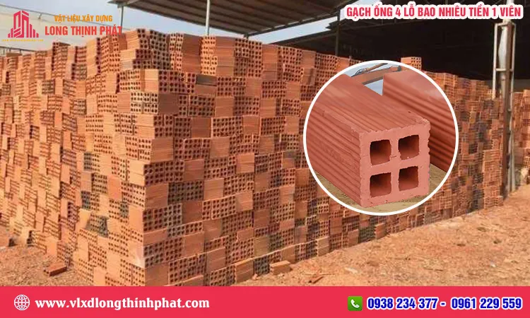 gạch ống 4 lỗ giá bao nhiêu 1 viên 2