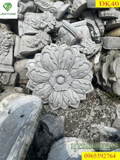 Hoa văn xi măng trang trí đầu cột tân cổ điển