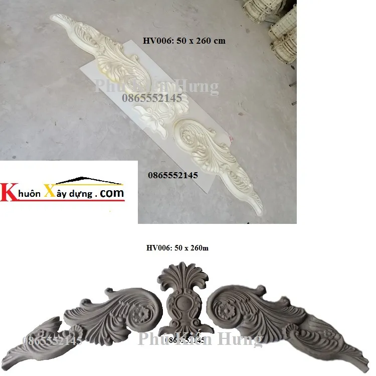 Sử dụng khuôn nhựa cứng để tạo ra các họa tiết phào chỉ đồng nhất