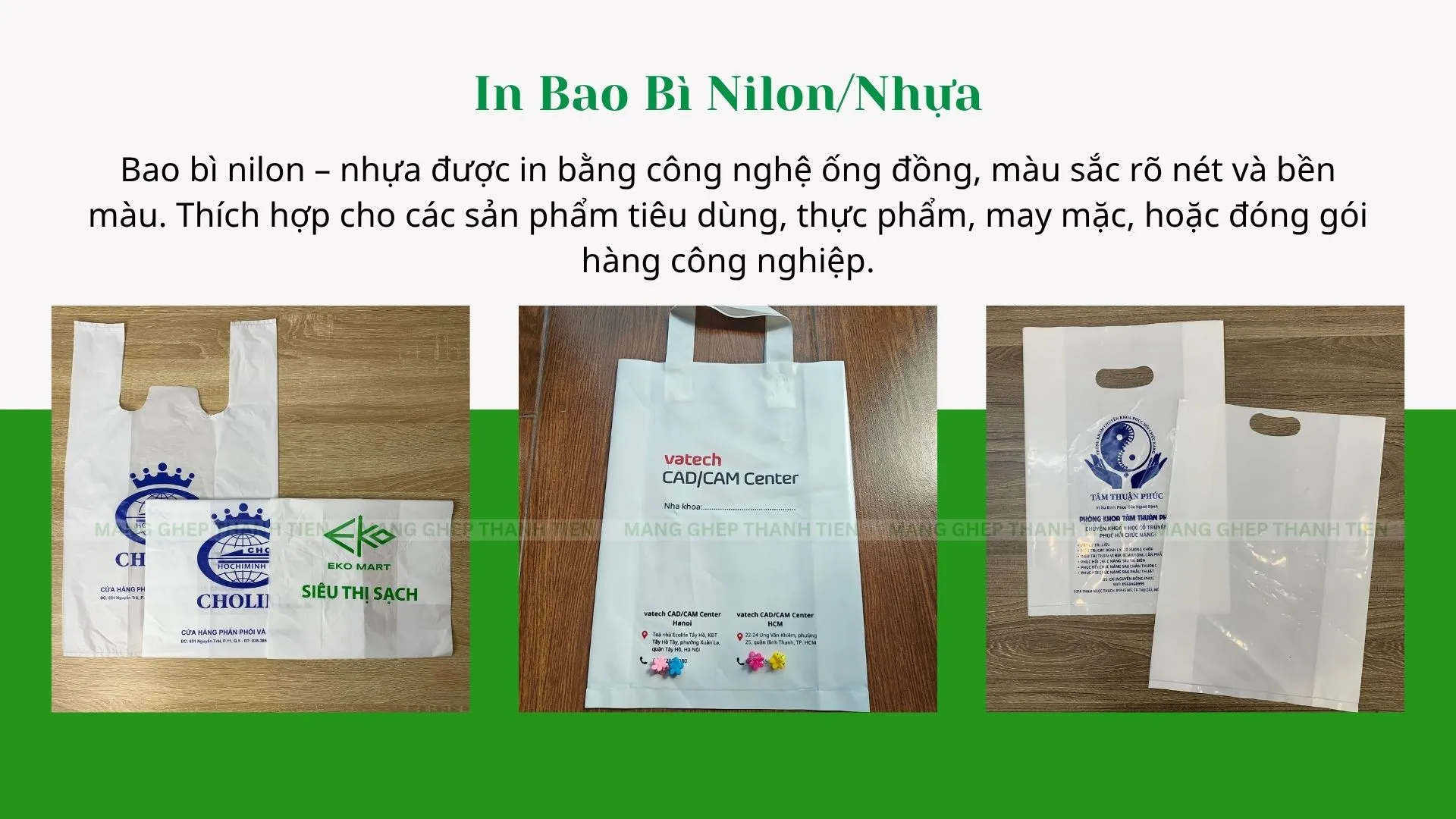 In bao bì nilon chất lượng cao phục vụ đóng gói sản phẩm