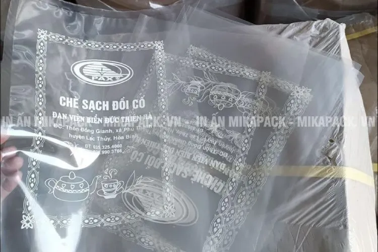 Mikapack nhận in bao bì lẻ dòng túi hút chân không 1 màu đơn giản
