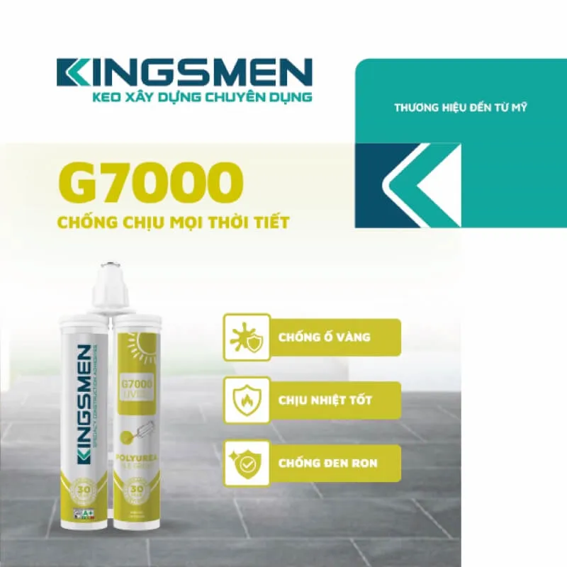 Kingsmen G7000 là giải pháp tối ưu để bảo vệ các đường ron ngoại thất khỏi tác hại của tia cực tím