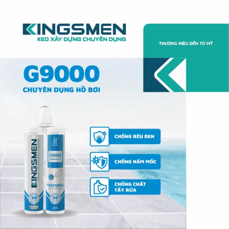 Kingsmen G9000 bảo vệ hồ bơi khỏi sự ăn mòn của hóa chất và sự phát triển của rêu tảo