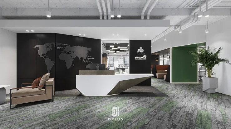 Sảnh lễ tân văn phòng Boydens Engineering