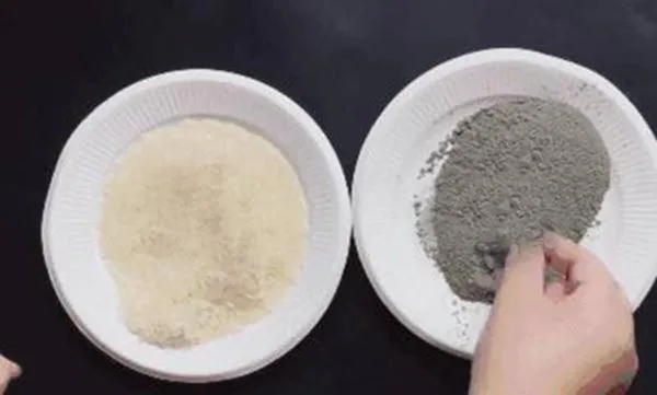 Chuẩn bị gạo rang trộn xi măng để làm bả diệt chuột