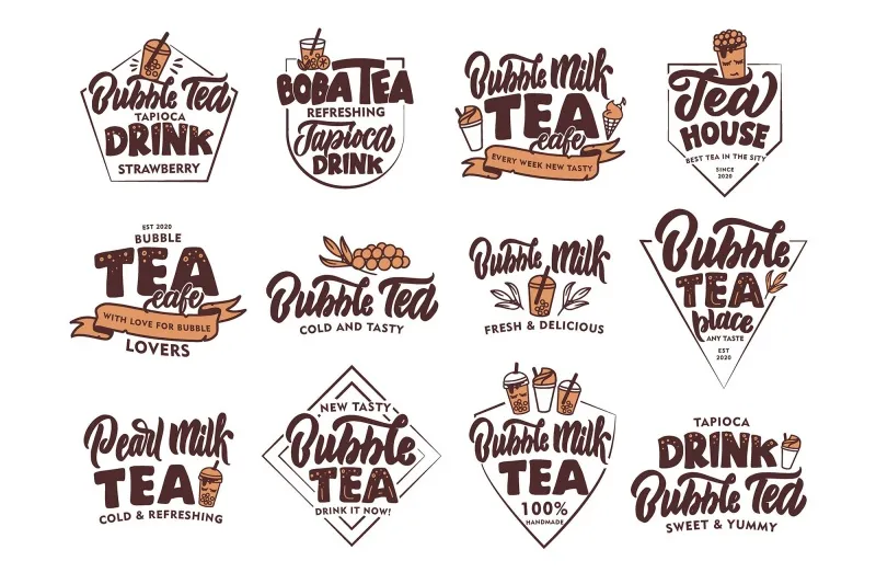 mẫu logo trà sữa