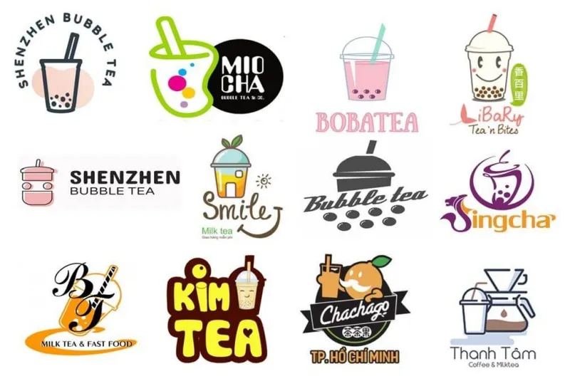 mẫu logo trà sữa