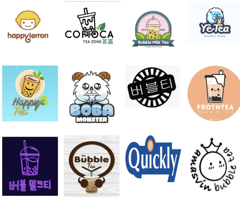 mẫu logo trà sữa