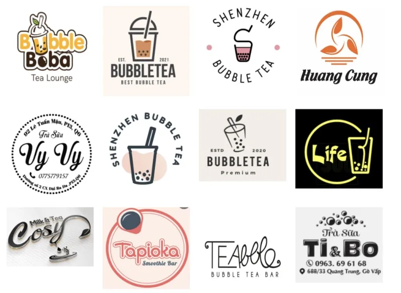 mẫu logo trà sữa
