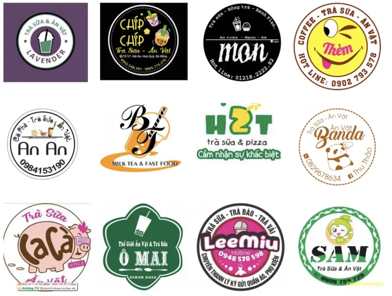 mẫu logo trà sữa