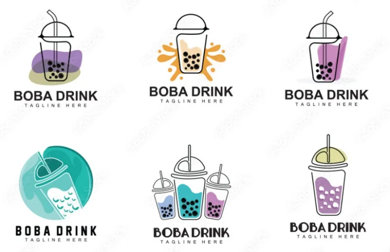 mẫu logo trà sữa