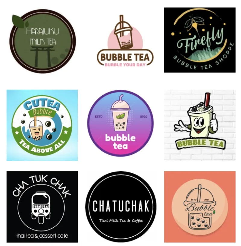 mẫu logo trà sữa
