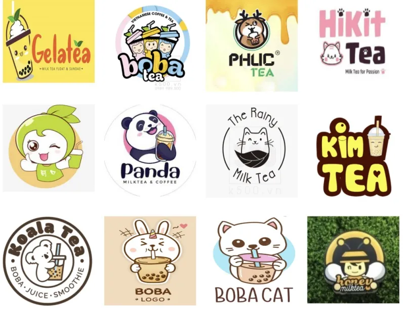 mẫu logo trà sữa