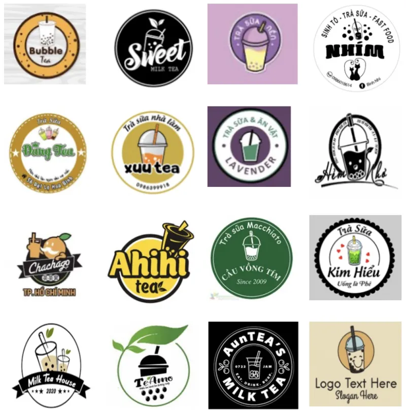 mẫu logo trà sữa