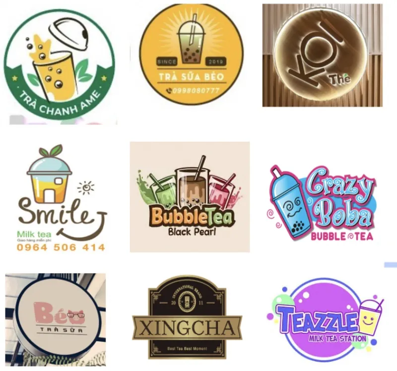 mẫu logo trà sữa