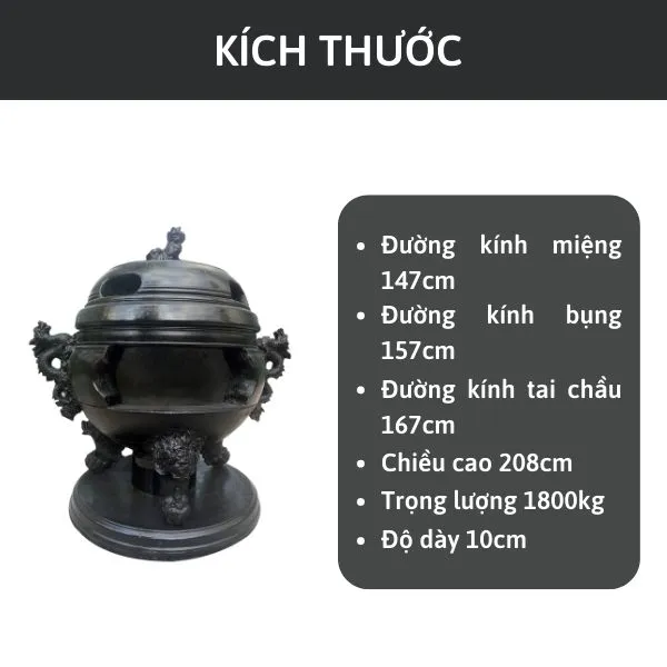 Các thông số kích thước đỉnh hóa vàng