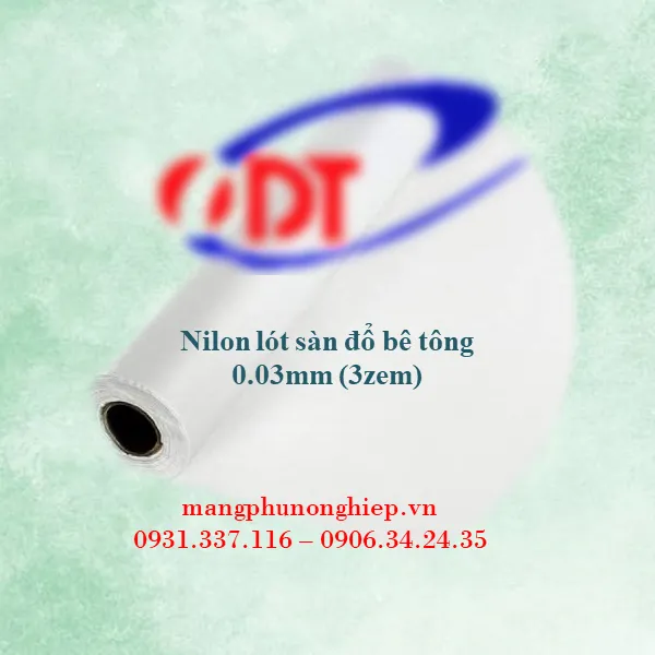 Màng PE nilon lót sàn bê tông 0.03mm