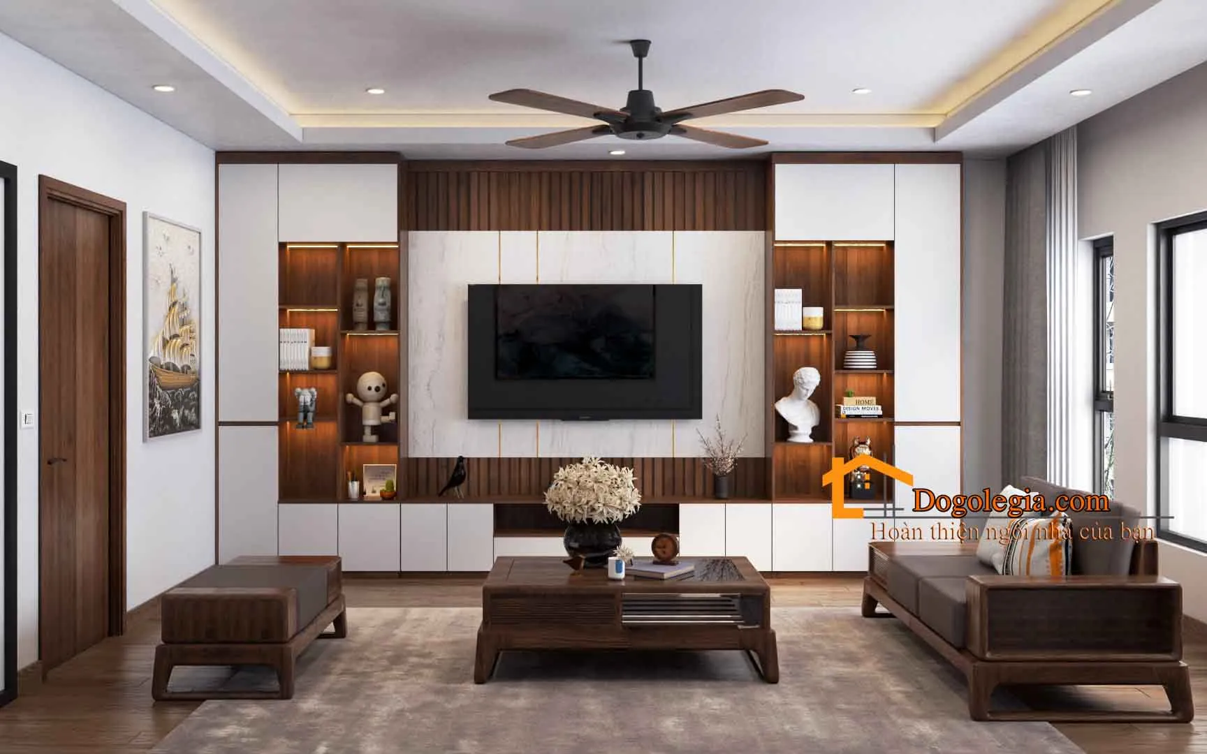 Kết thúc với mẫu kệ tivi thanh lịch