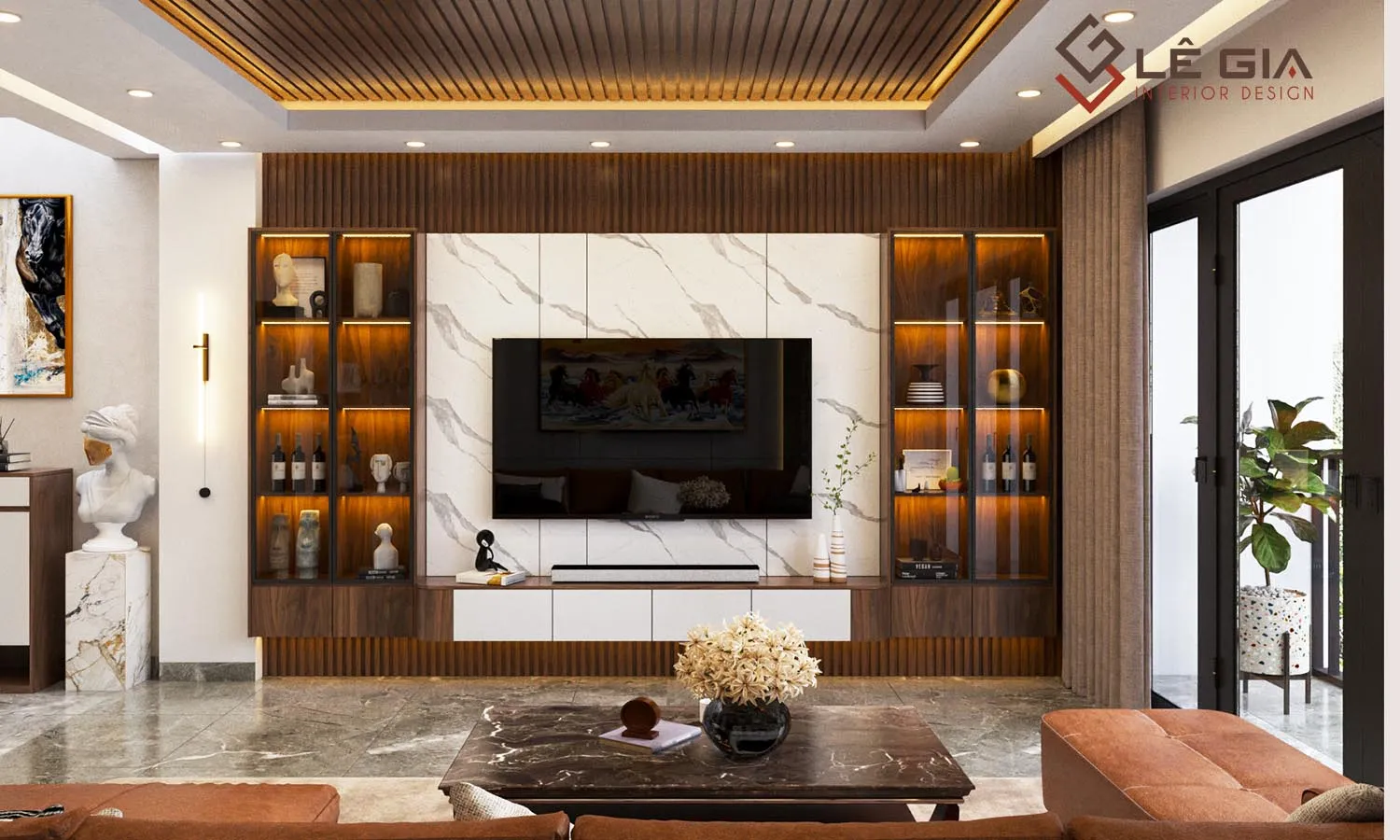 Khoảng cách và không gian bố trí tivi hợp lý