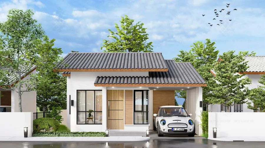 Xây nhà cấp 4 2 phòng ngủ 100 triệu