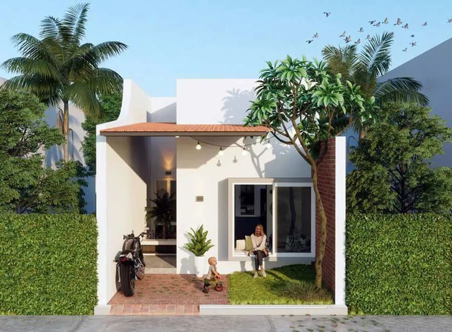 Mẫu nhà cấp 4 đẹp 100 triệu mái bằng