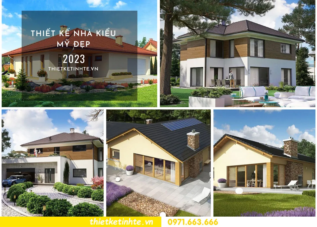 Mẫu nhà kiểu Mỹ đơn giản