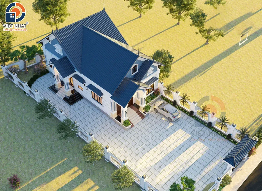 Mẫu nhà cấp 4 mái thái hiện đại